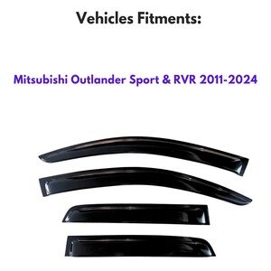 Black Window Visors for Mitsubishi Outlander Sport & RVR